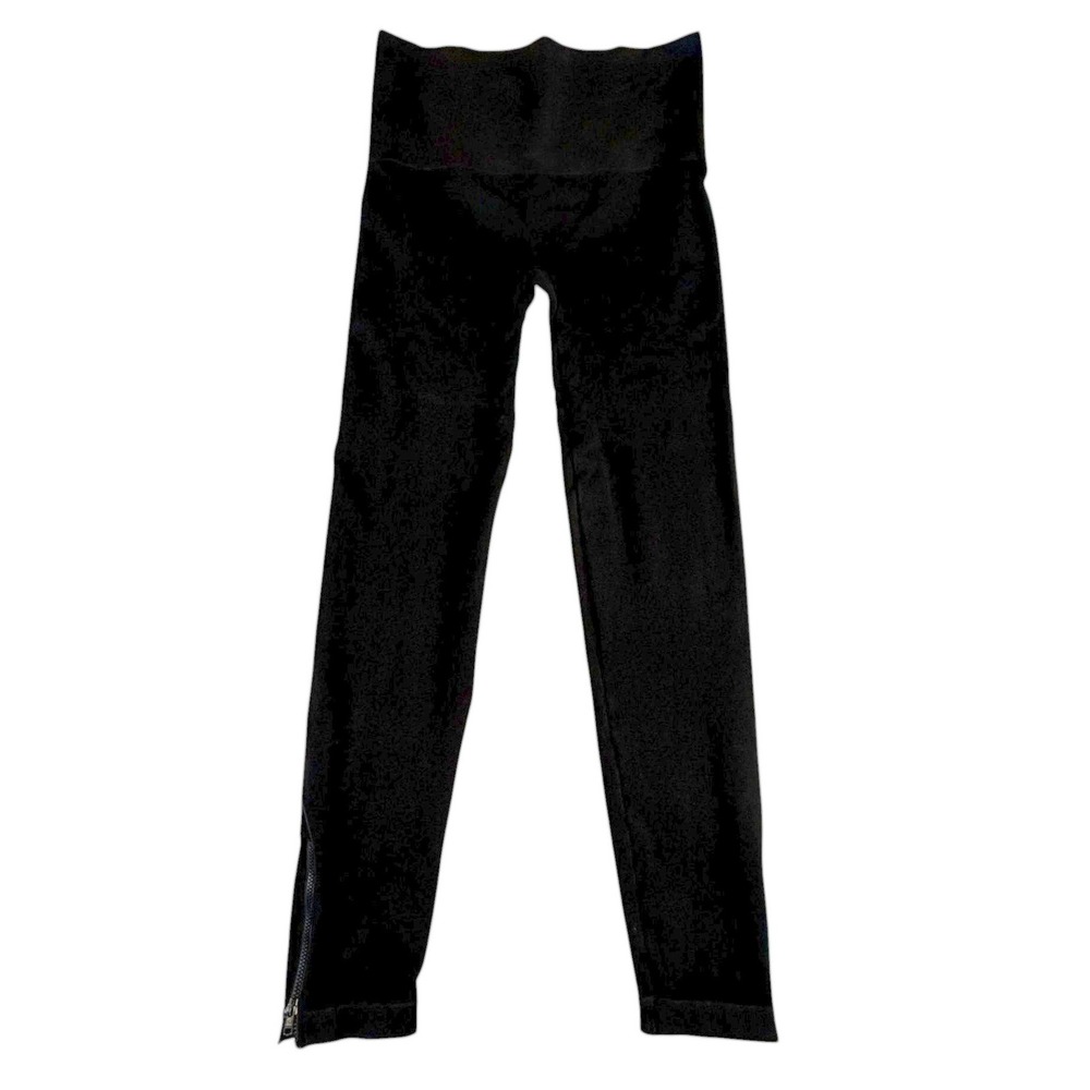Spanx Look at Me Now Seamless Black Zippered Leggings FL331P Womens 1X